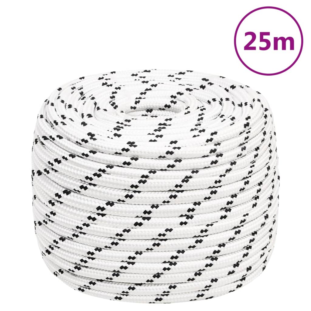 Corda Intrecciata per Barca Bianca 14 mm x 25 m Poliestere | homemem39