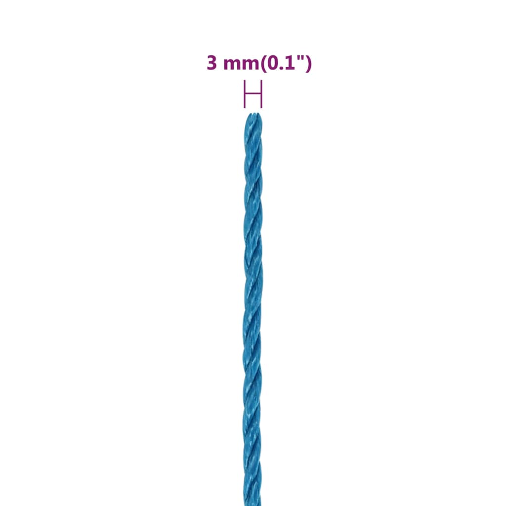 Corda da Lavoro Blu 3 mm 250 m in Polipropilene | homemem39