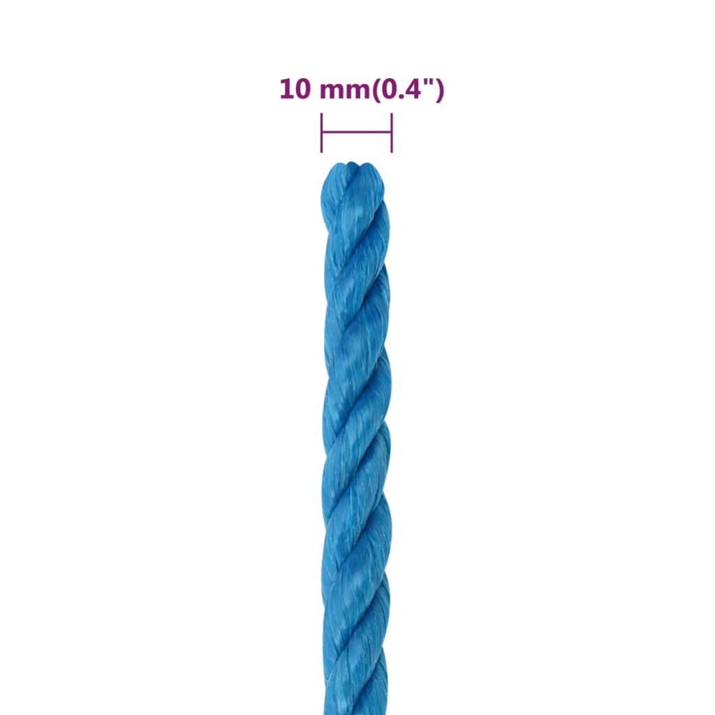 Corda da Lavoro Blu 10 mm 25 m in Polipropilene | homemem39
