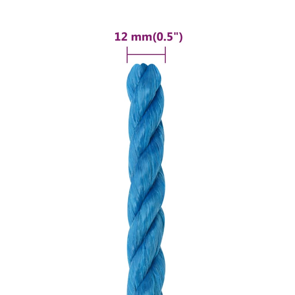 Corda da Lavoro Blu 12 mm 25 m in Polipropilene | homemem39