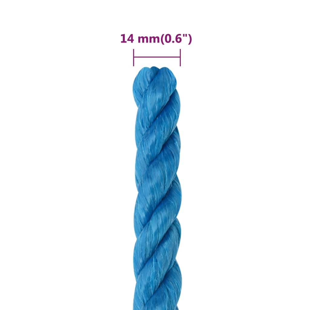 Corda da Lavoro Blu 14 mm 50 m in Polipropilene | homemem39