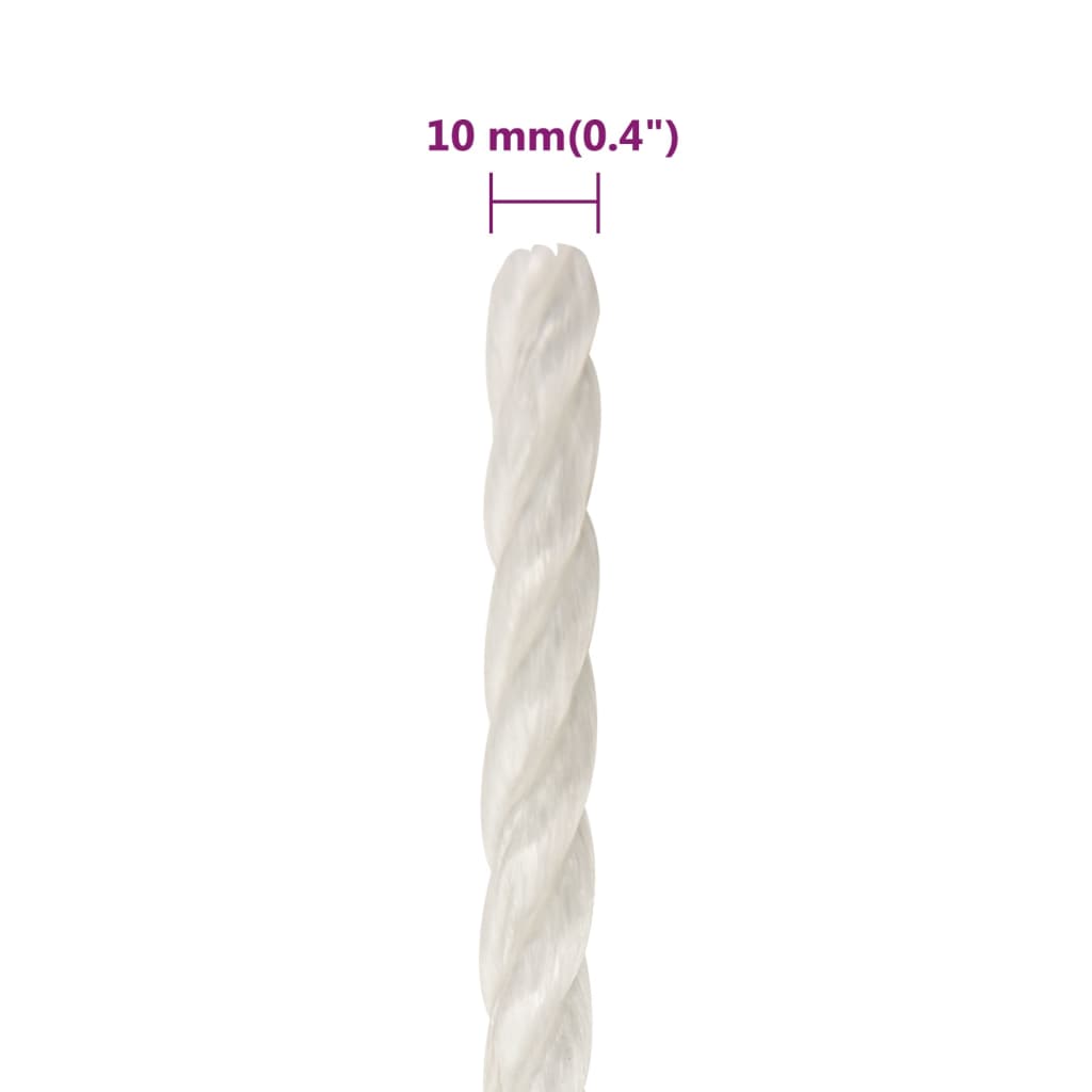 Corda da Lavoro Bianca 10 mm 500 m in Polipropilene | homemem39