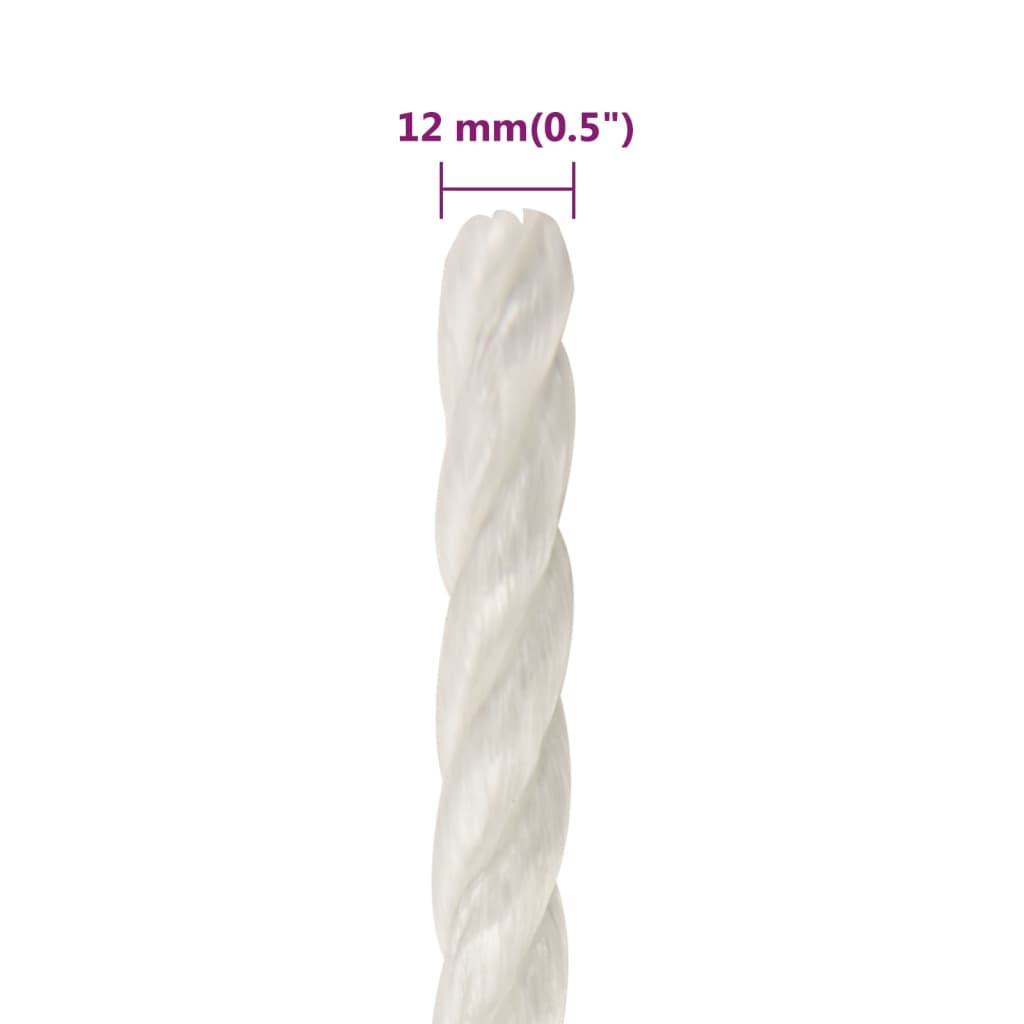 Corda da Lavoro Bianca 12 mm 25 m in Polipropilene | homemem39