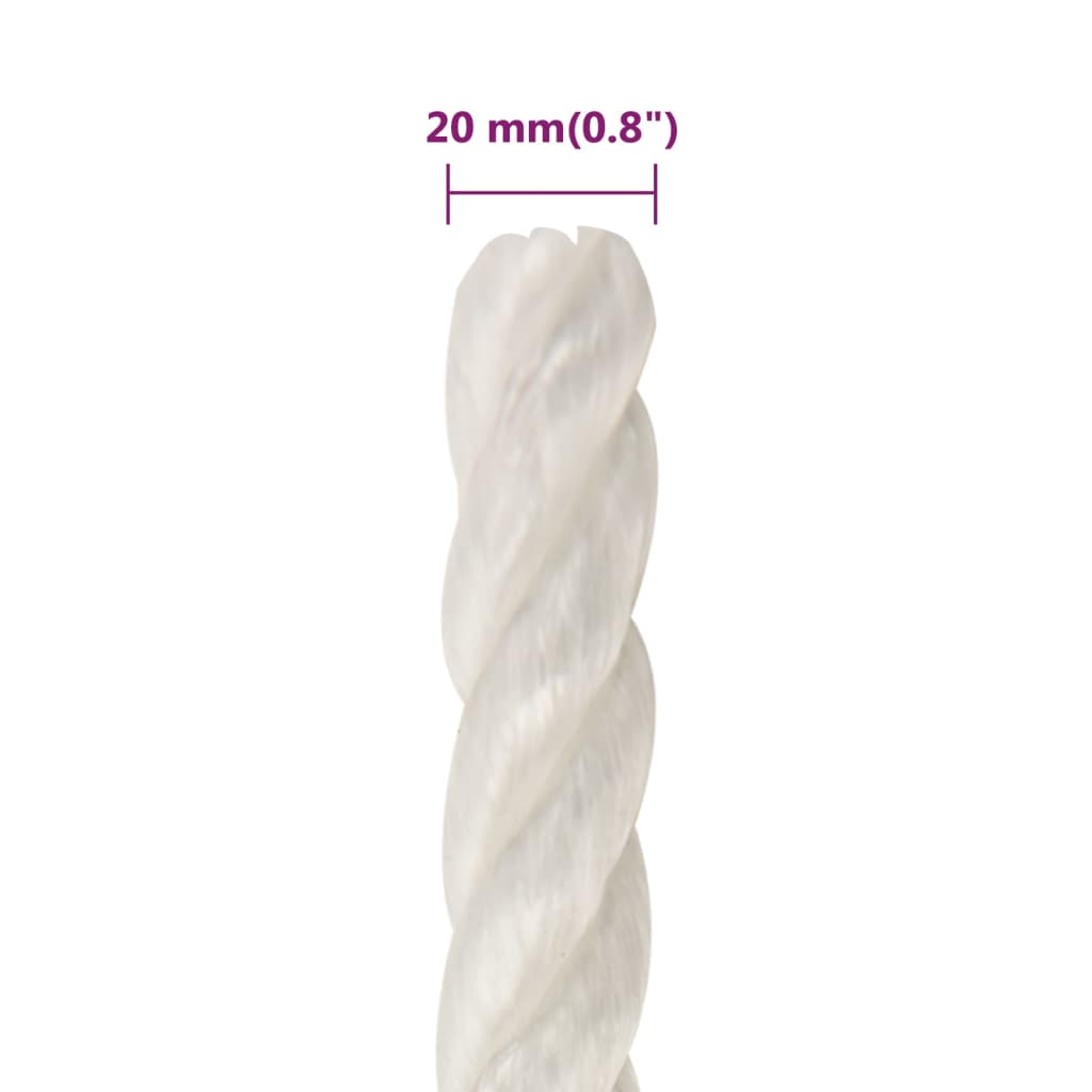 Corda da Lavoro Bianca 20 mm 50 m in Polipropilene | homemem39