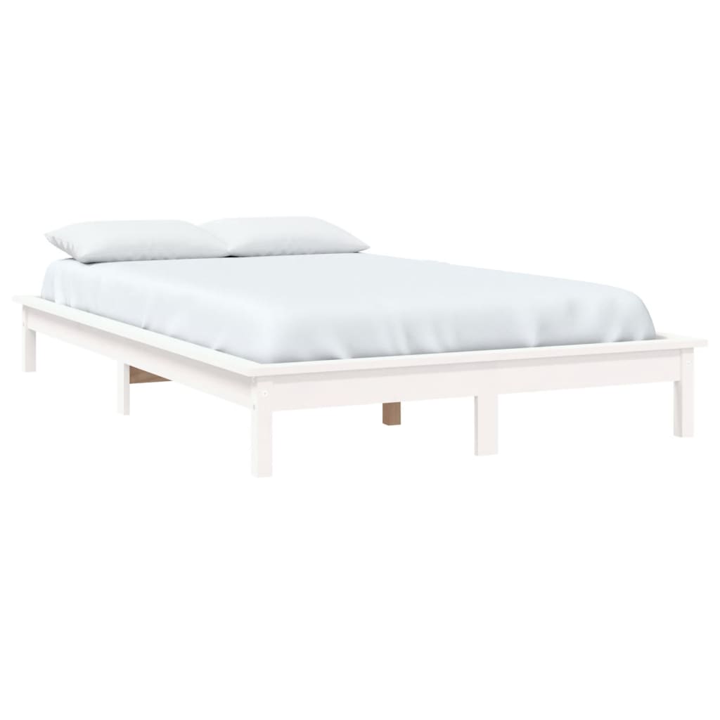 Giroletto Bianco 150x200 cm in Legno Massello di Pino King Size | homemem39