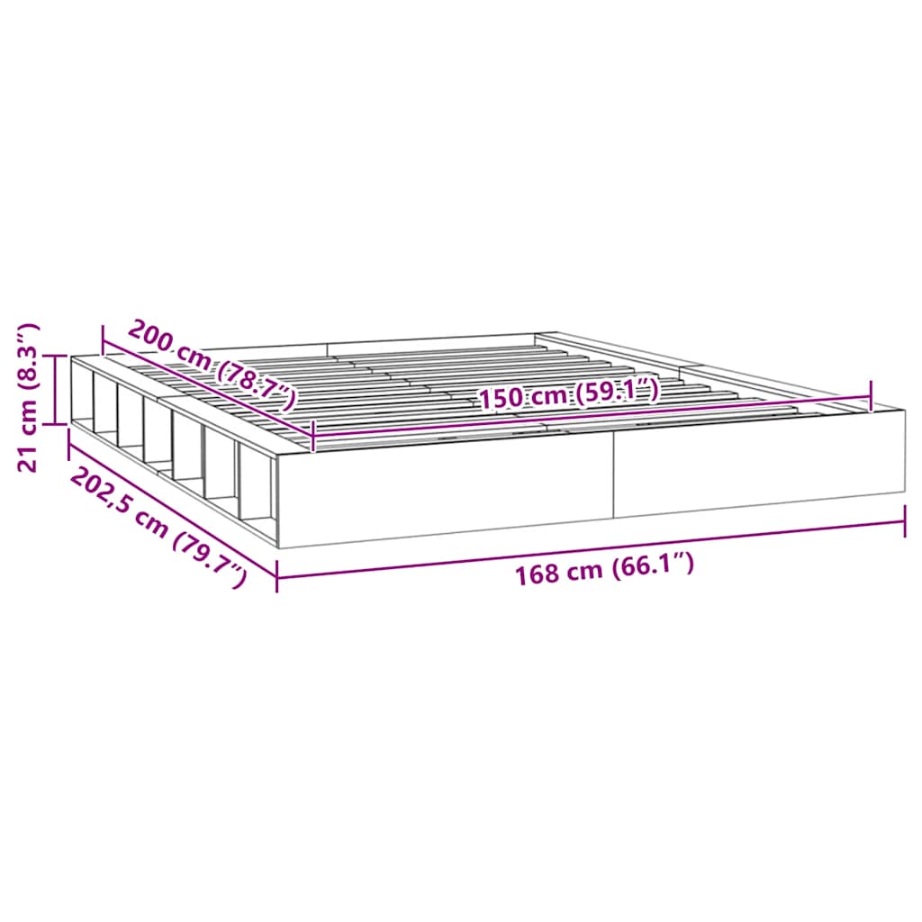 Giroletto 150x200 cm King in Legno Massello | homemem39