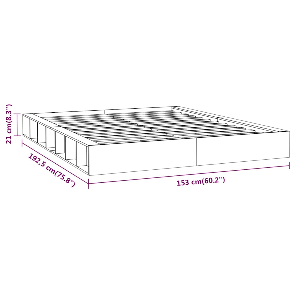 Giroletto Bianco 135x190 cm Double in legno Massello | homemem39