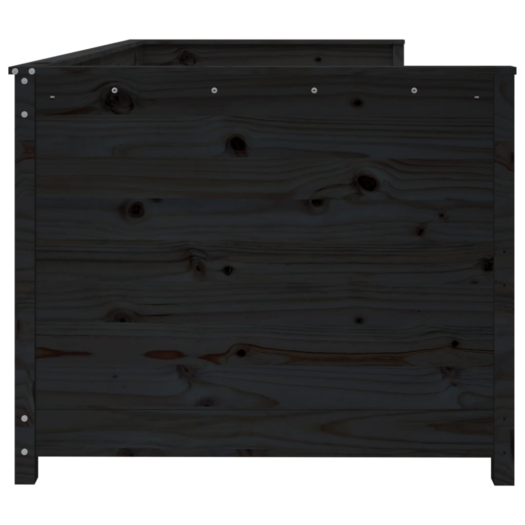 Dormeuse Nera 90x190 cm in Legno Massello di Pino | homemem39