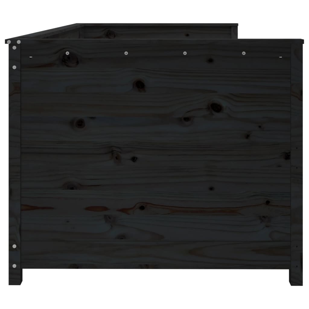 Dormeuse Nera 75x190 cm in Legno Massello di Pino | homemem39