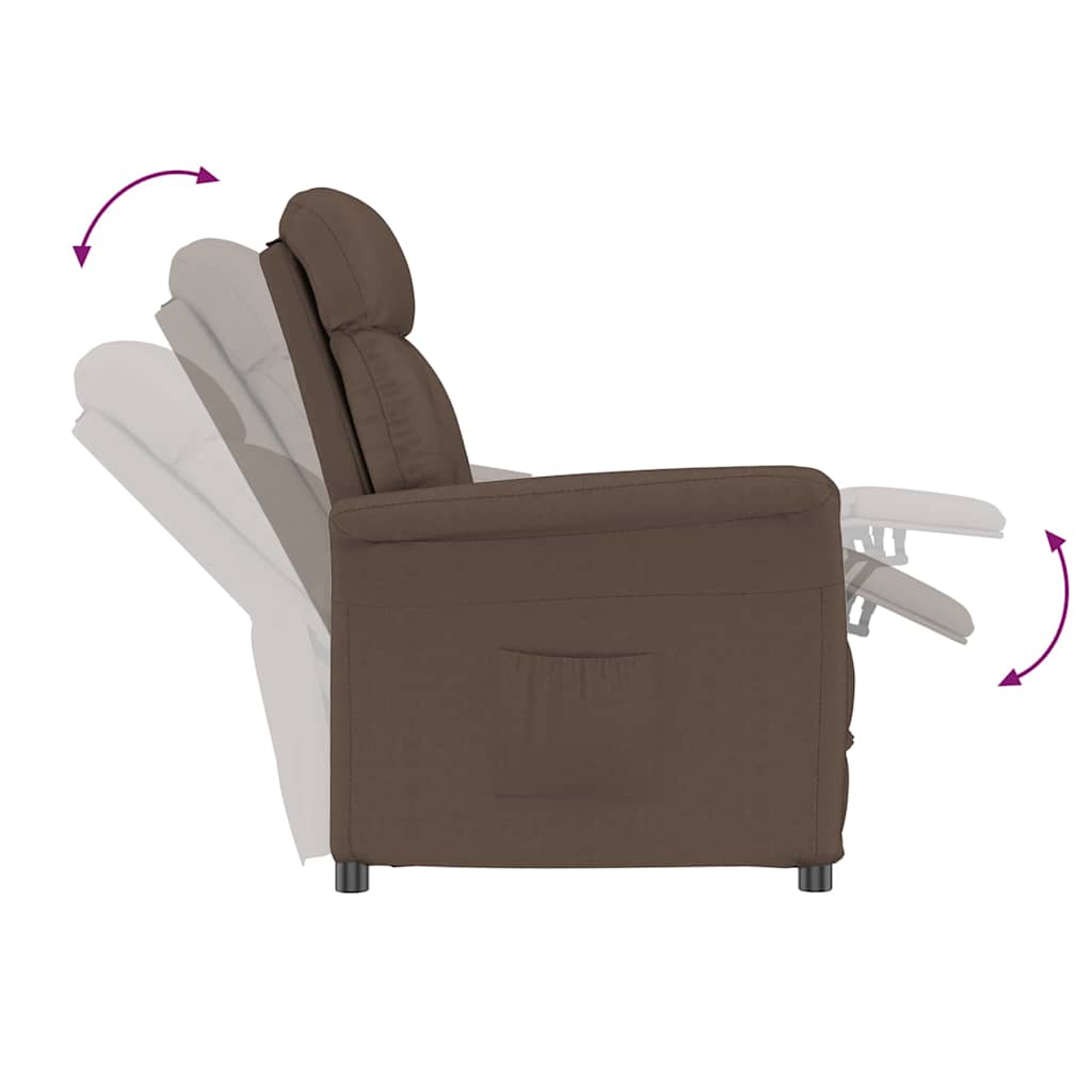 Poltrona Recliner Marrone Marrone scuro 70.5 x 96.5 x 95 cm