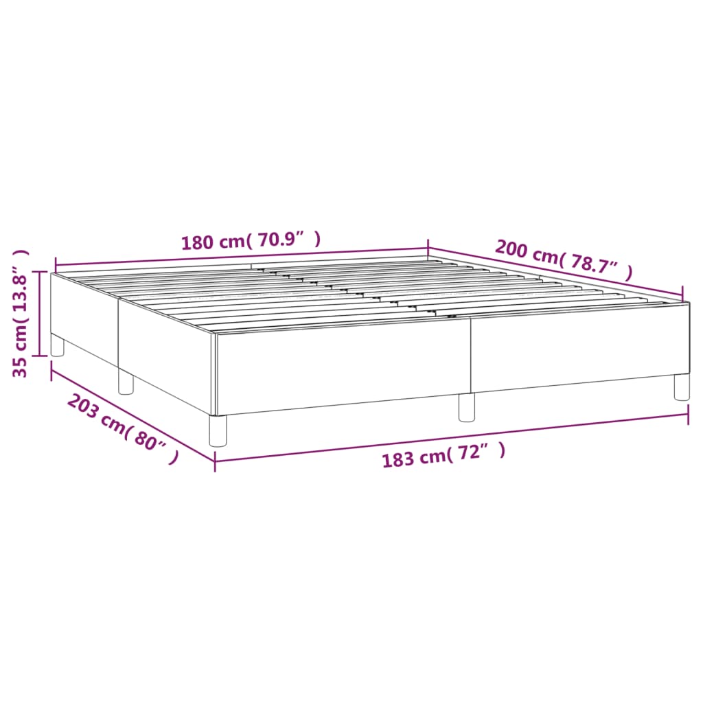 Giroletto senza Materasso Tortora 180x200 cm in Tessuto | homemem39
