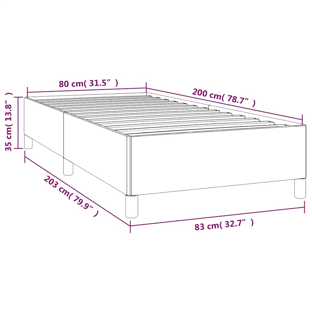 Giroletto senza Materasso Verde Scuro 80x200 cm in Velluto