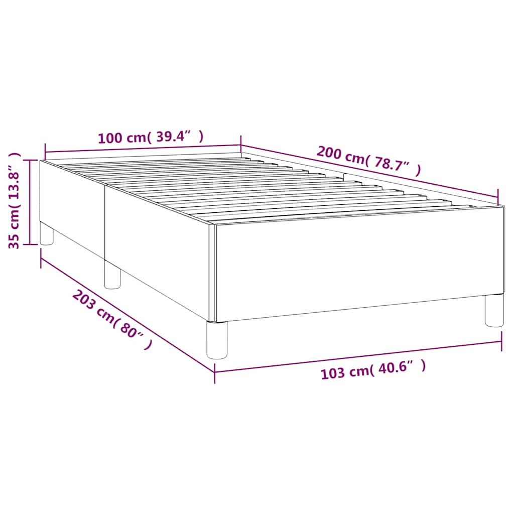 Giroletto senza Materasso Blu Scuro 100x200 cm in Velluto | homemem39
