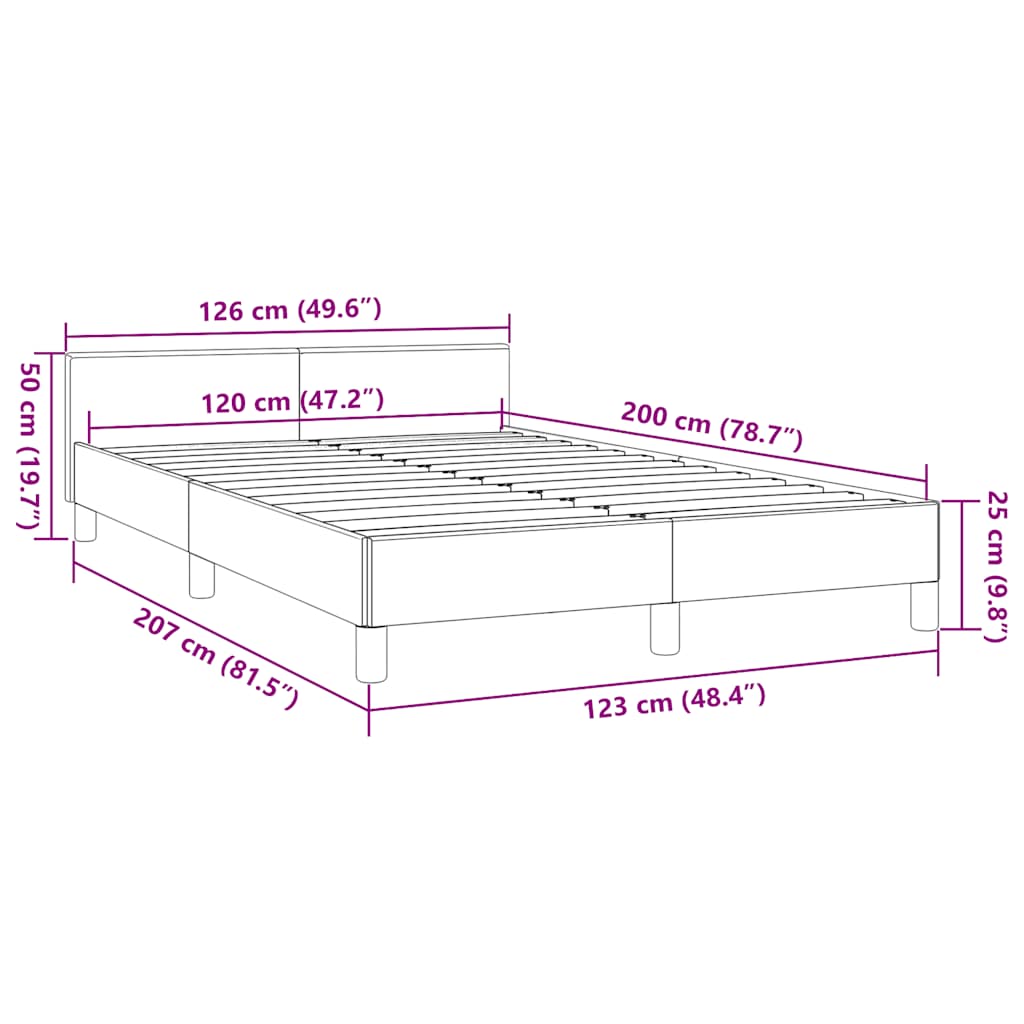 Giroletto con Testiera senza Materasso Crema 120x200 cm | homemem39