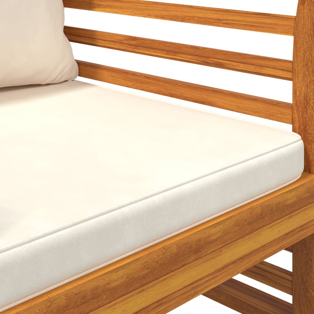 Set Mobili da Giardino 3pz con Cuscini Legno Massello di Acacia | homemem39