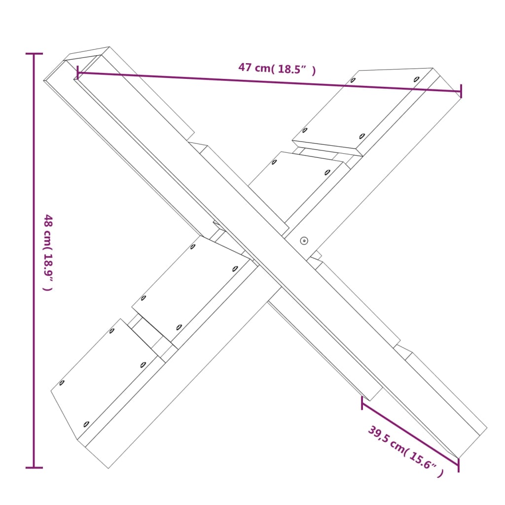 Portaceppi 47x39,5x48 cm in Legno Massello di Pino | homemem39