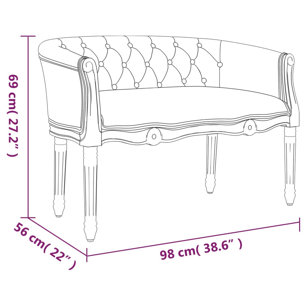 Panca 98x56x69 cm in Lino | homemem39
