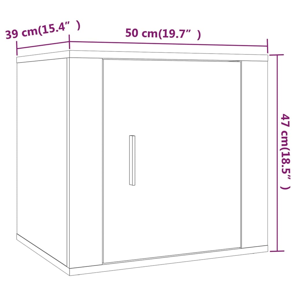 Comodino Rovere Marrone 50x39x47 cm | homemem39