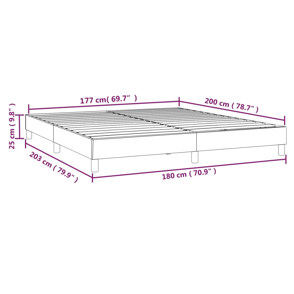 Struttura Letto a Rete a Molle Marrone 180x200 cm in Similpelle | homemem39