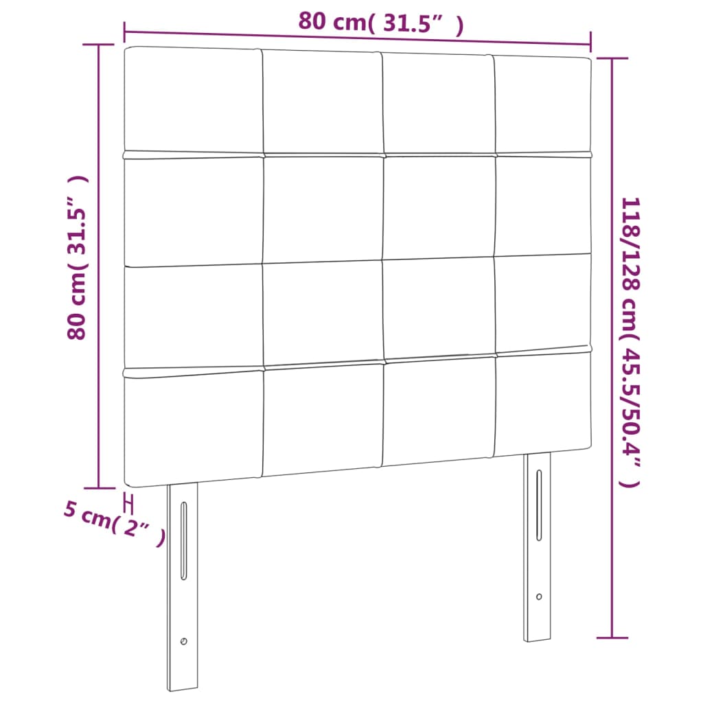 Testiera Rosa 80x5x118/128 cm Velluto | homemem39