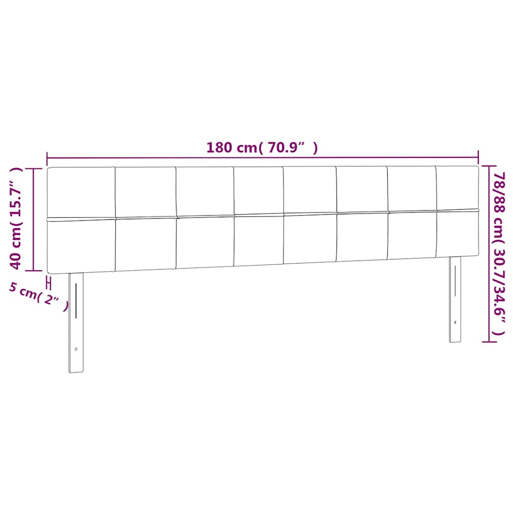Testiera a LED Verde Scuro 180x5x78/88 cm in Velluto | homemem39