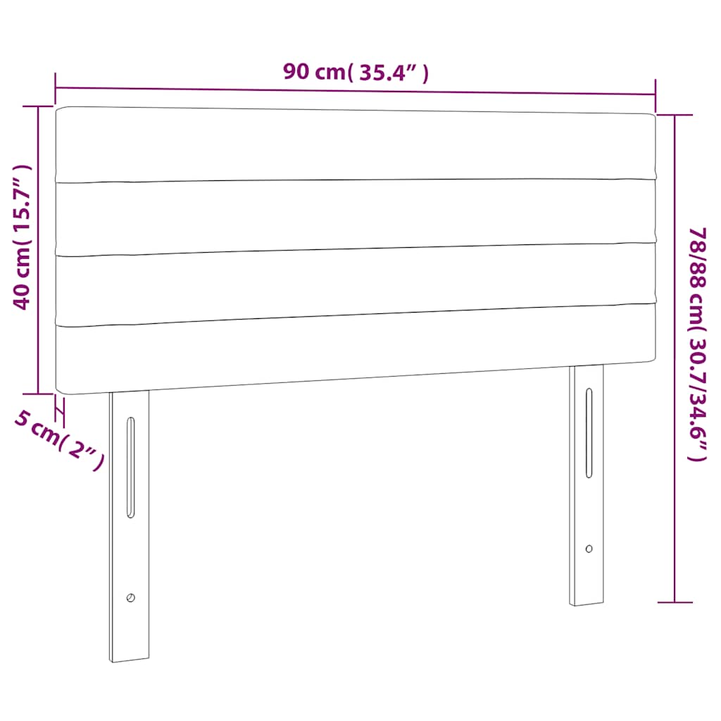Testiera a LED Verde scuro 90x5x78/88 cm in Similpelle | homemem39