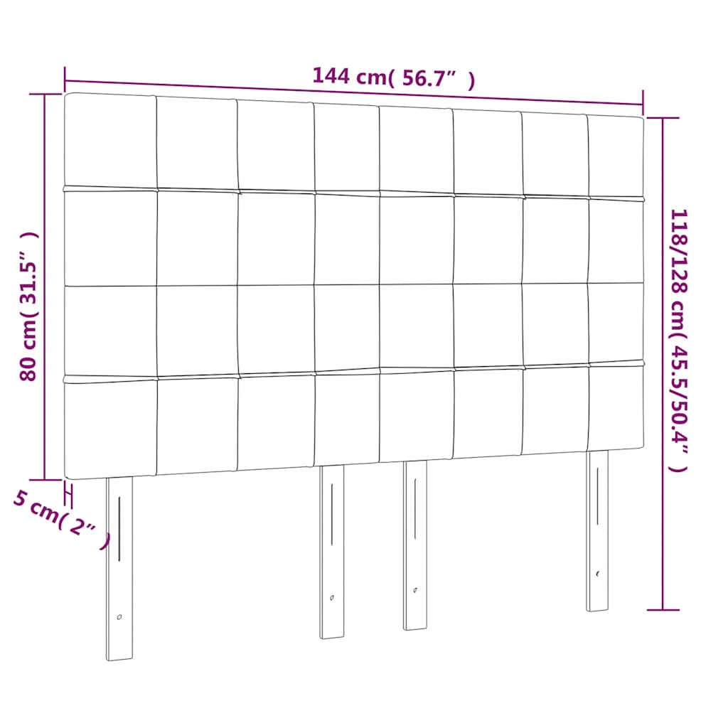 Testiera a LED Verde Scuro 144x5x118/128cm in Velluto | homemem39