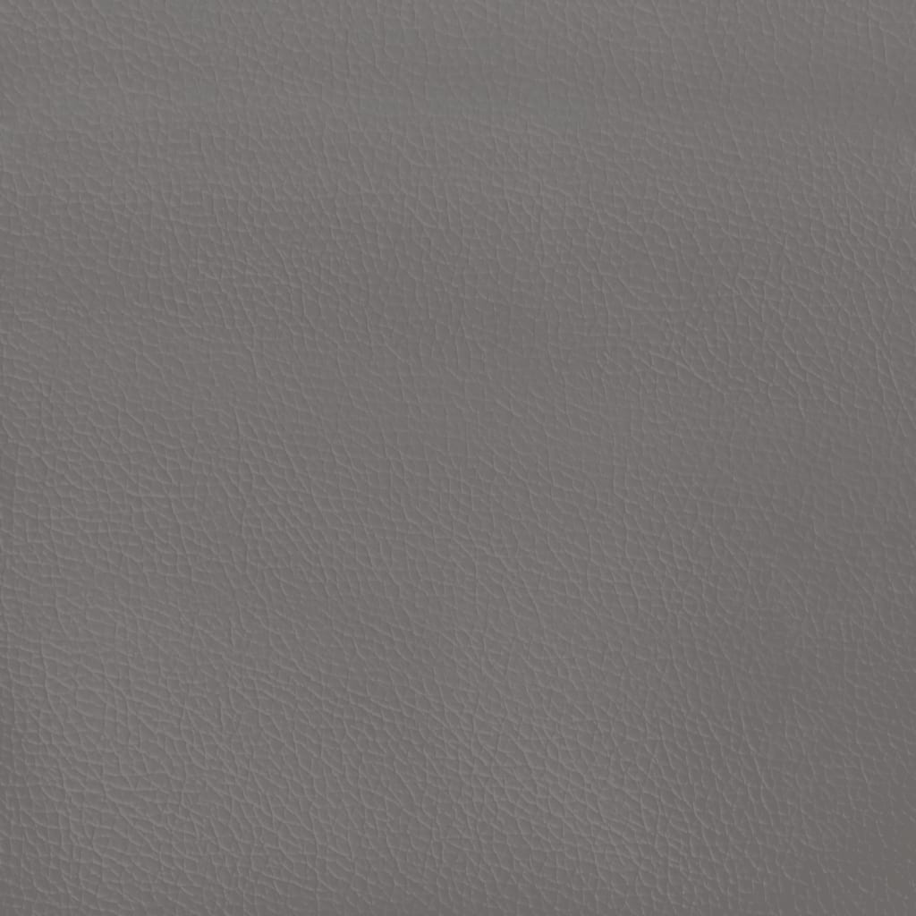 Giroletto con Testiera Grigio 160x200 cm in Similpelle - homemem39