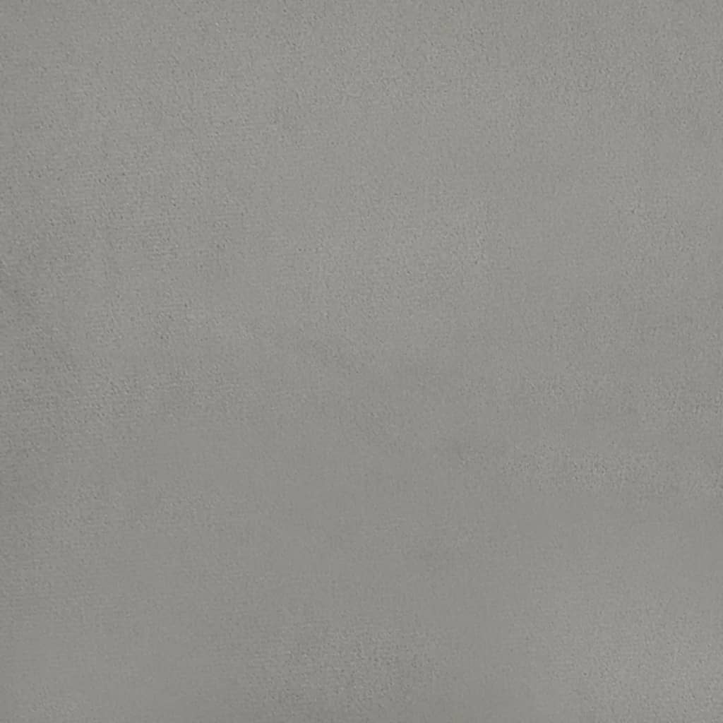 Giroletto senza Materasso Grigio Chiaro 140x200 cm Velluto - homemem39