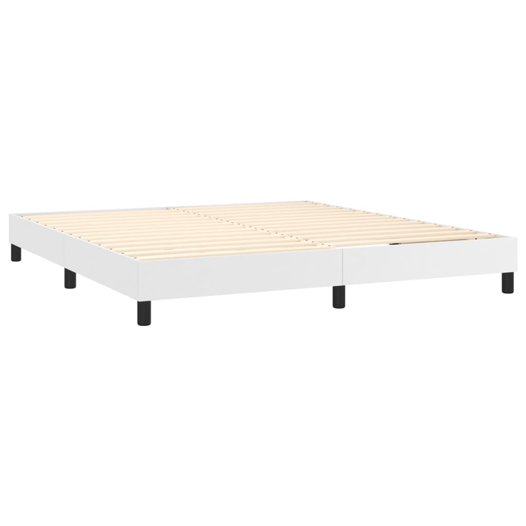 Giroletto a Molle con Materasso Bianco 180x200 cm in Similpelle | homemem39