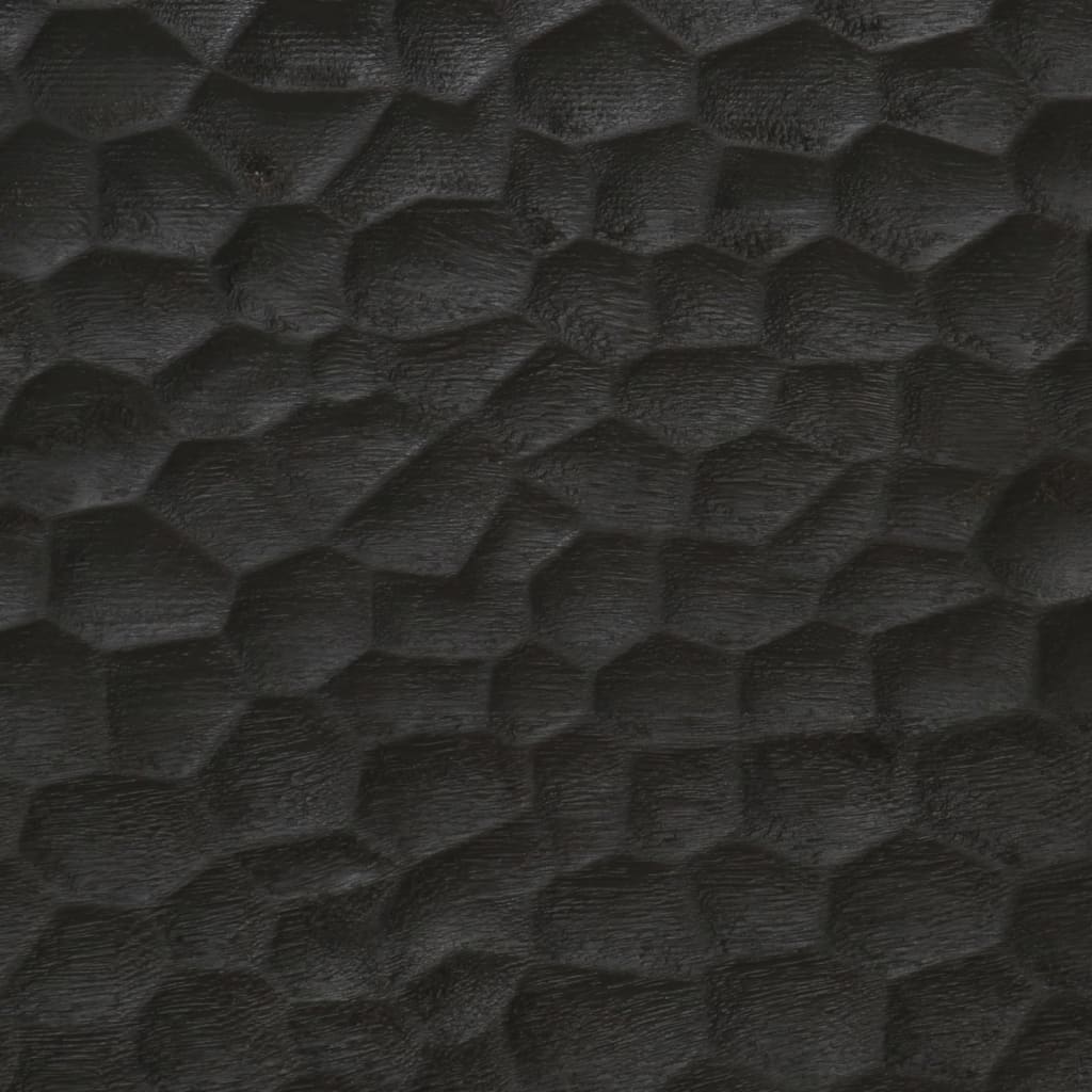 Tavolino da Salotto Nero 100x54x40cm in Legno Massello di Mango | homemem39