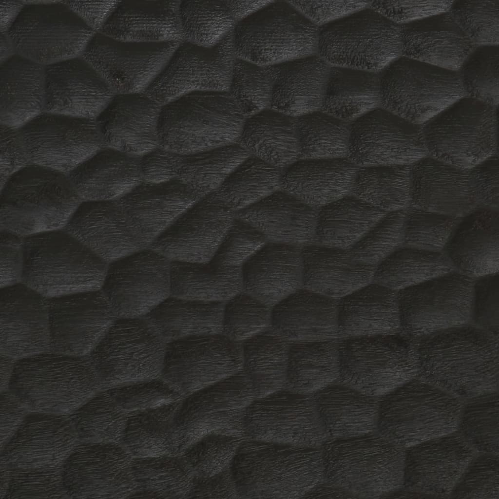 Tavolino da Salotto Nero 80x54x40 cm in Legno Massello di Mango | homemem39