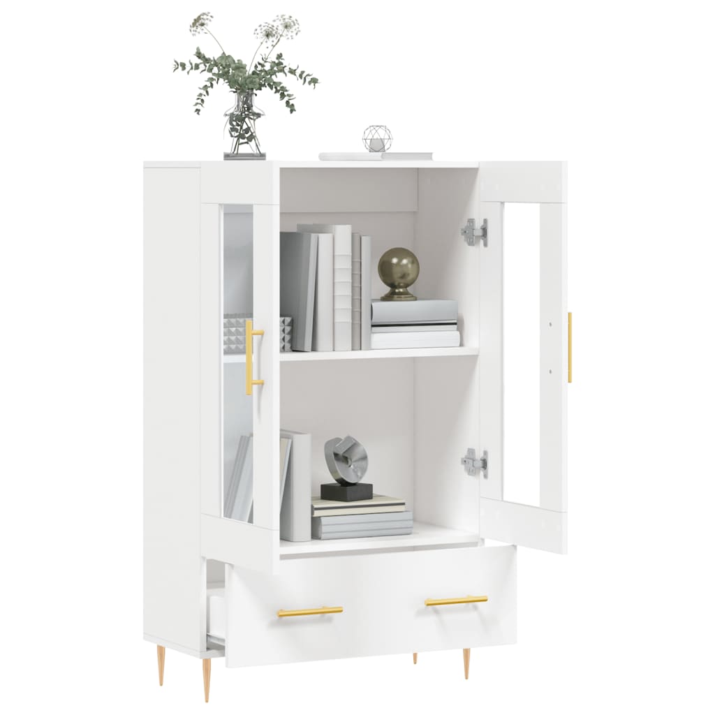 Credenza Bianca 69,5x31x115 cm in Legno Multistrato