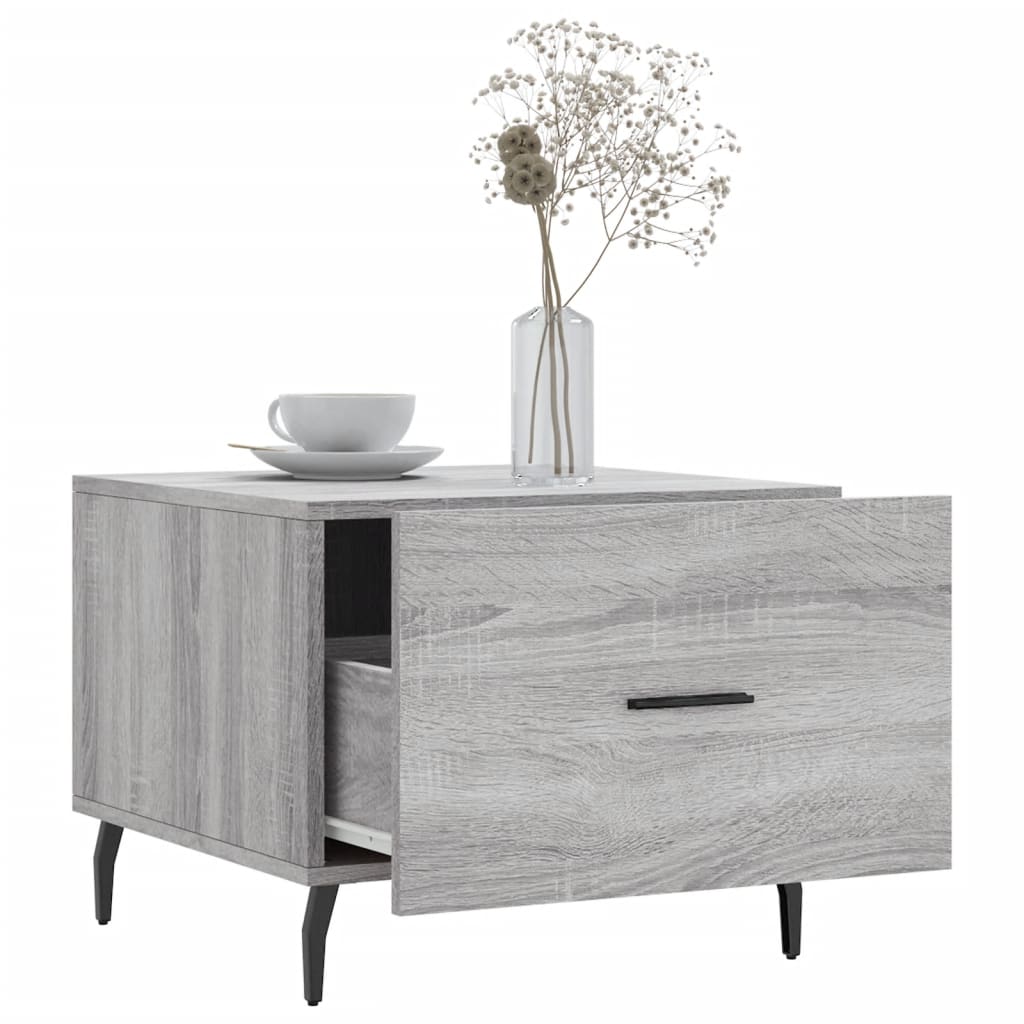 Tavolini Salotto 2pz Grigio Sonoma 50x50x40cm Legno Multistrato