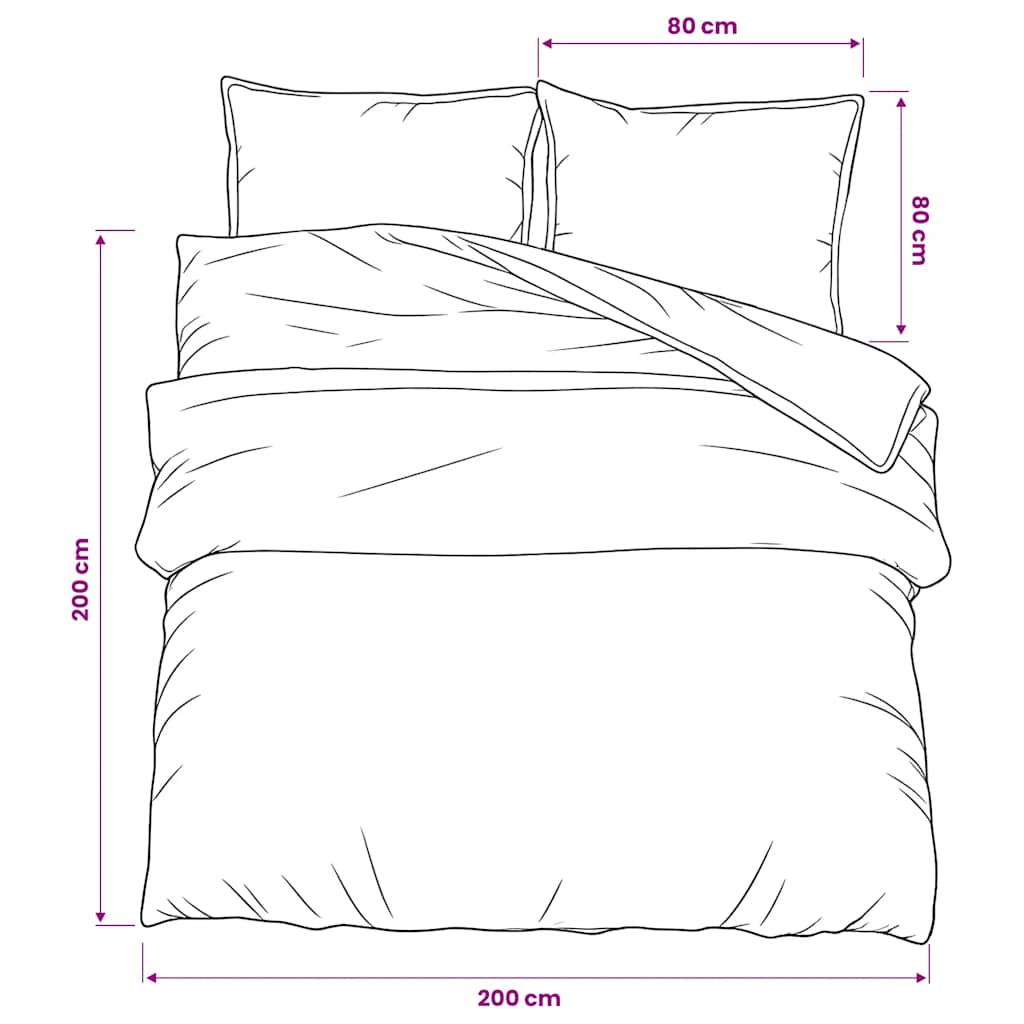 Set Copripiumino Nero e Bianco 200x200 cm in Cotone | homemem39