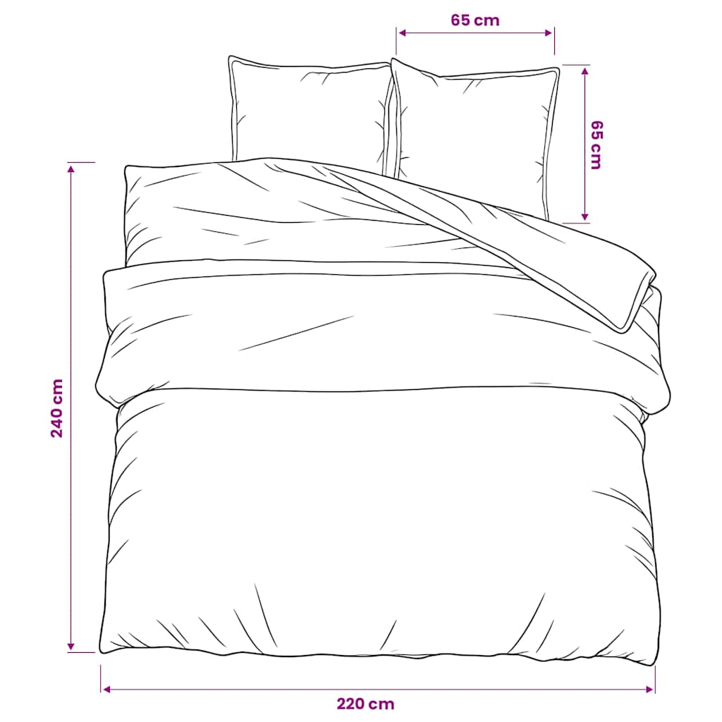 Set Copripiumino Rosa 220x240 cm in Cotone | homemem39