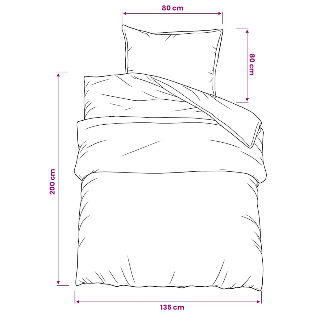 Set Copripiumino Rosa 135x200 cm in Cotone | homemem39