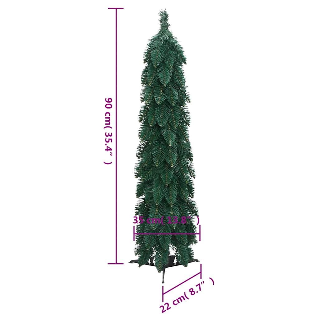 Albero di Natale Artificiale Preilluminato con 45 LED 90 cm | homemem39