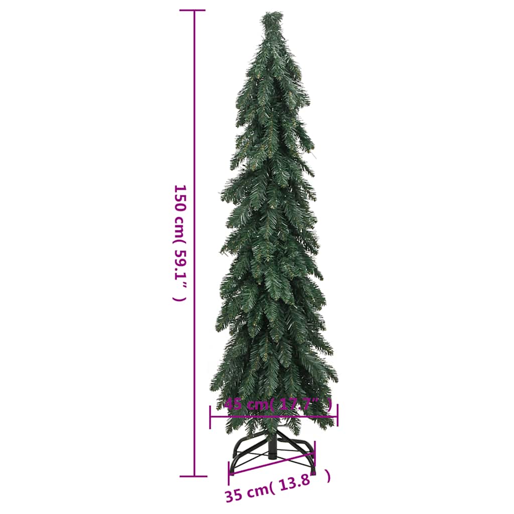 Albero di Natale Artificiale Preilluminato con 80 LED 150 cm | homemem39