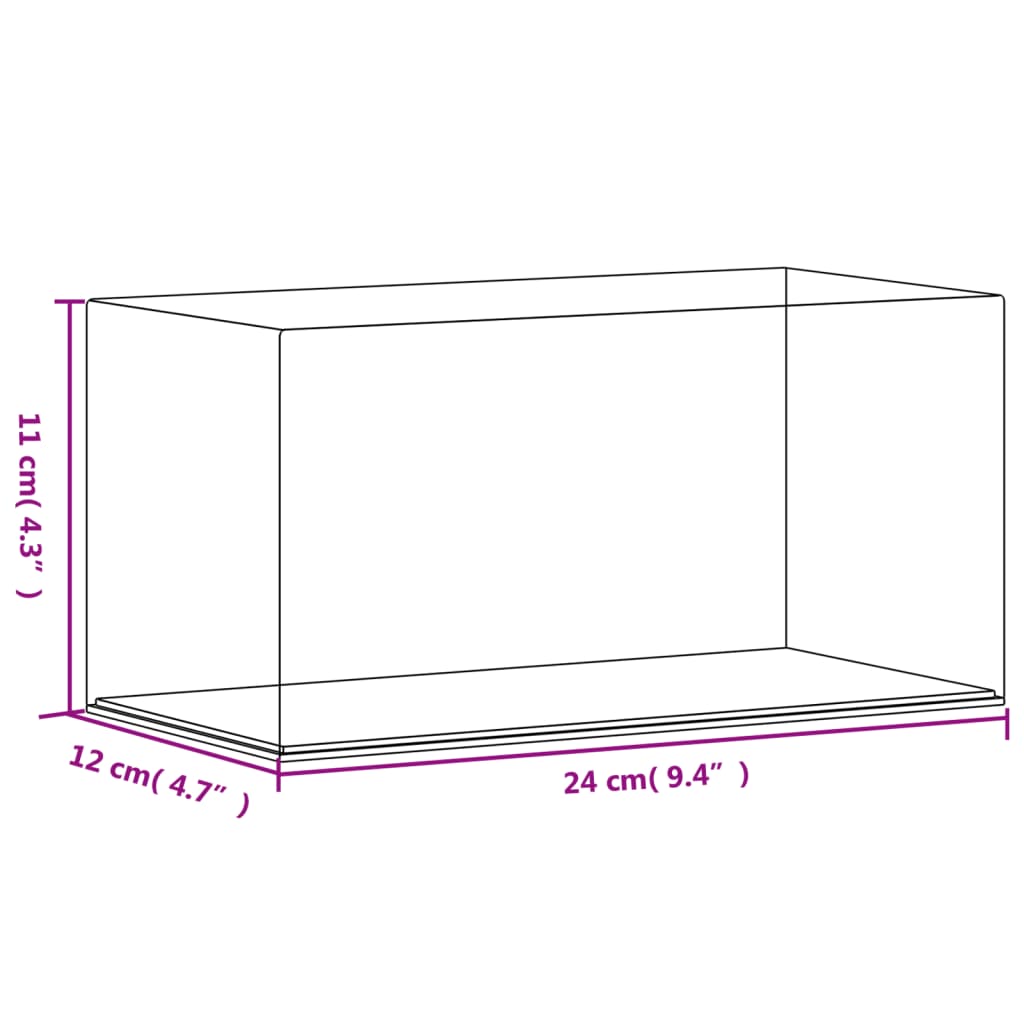 Scatola Espositiva Trasparente 24x12x11 cm in Acrilico | homemem39