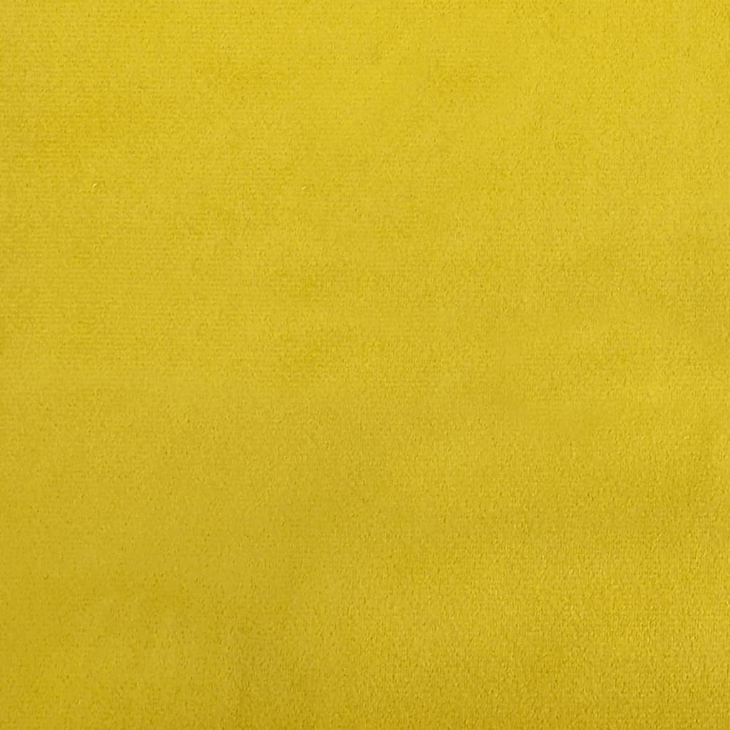 Divano Letto Estraibile con Materassi Giallo 100x200 cm Velluto | homemem39