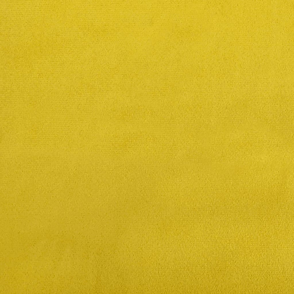 Divano Letto Estraibile con Materassi Giallo 100x200 cm Velluto | homemem39