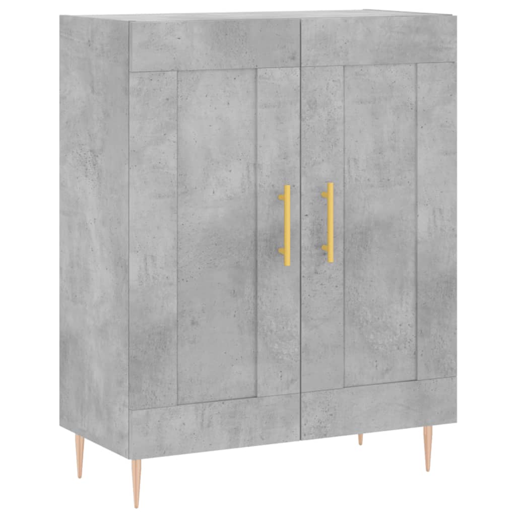 Credenza Grigio Cemento 69,5x34x180 cm in Legno Multistrato | homemem39