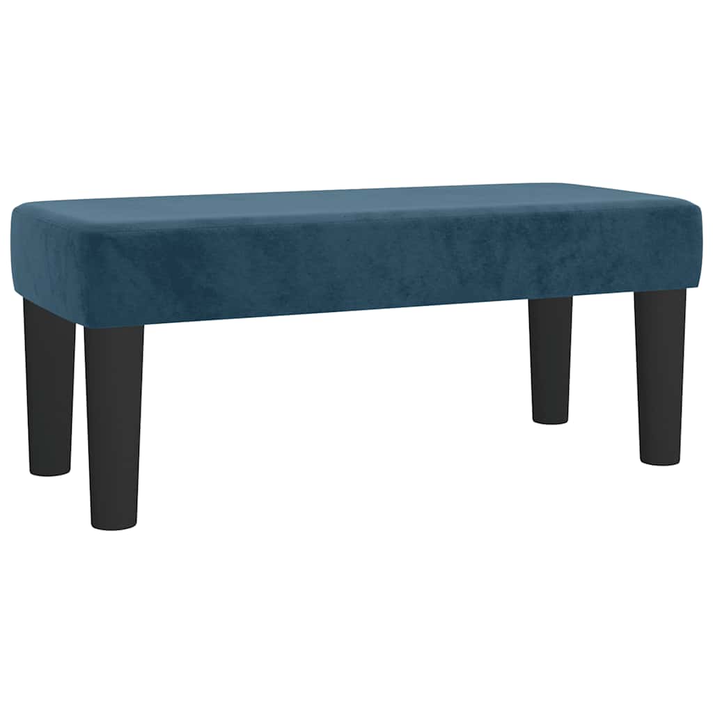 Giroletto a Molle con Materasso Blu Scuro 80x200 cm in Velluto