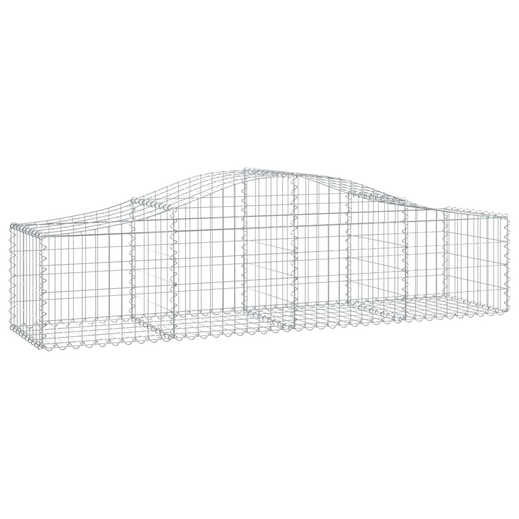 Cesti Gabbioni ad Arco 8 pz 200x50x40/60 cm Ferro Zincato | homemem39