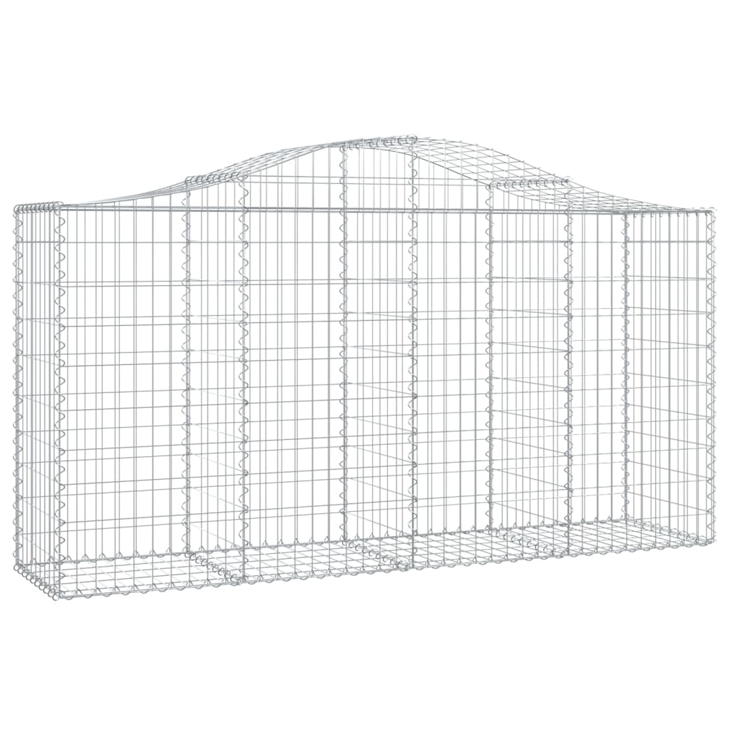 Cesti Gabbioni ad Arco 12 pz 200x50x100/120 cm Ferro Zincato | homemem39