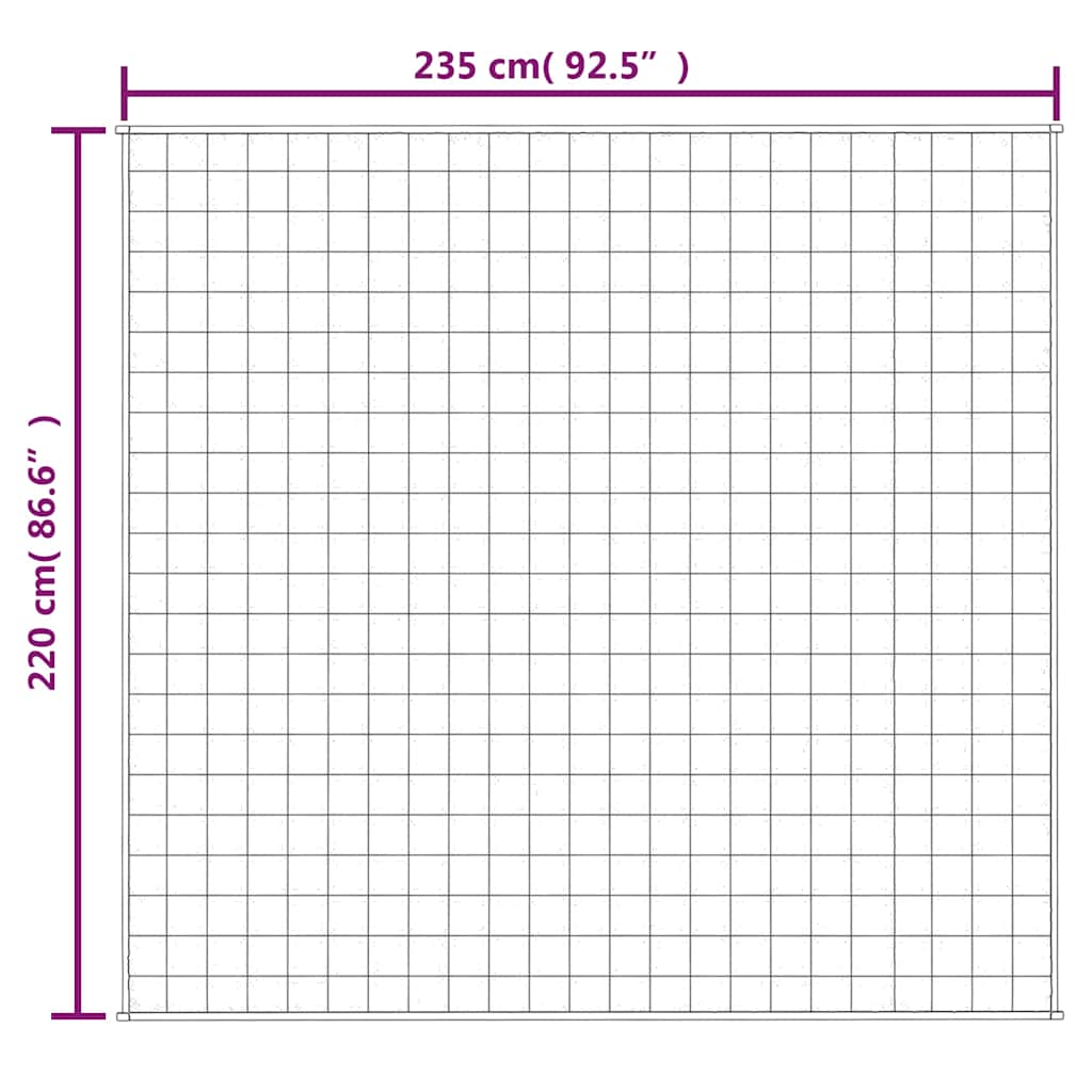 Coperta Ponderata Grigia 220x235 cm 11 kg Tessuto