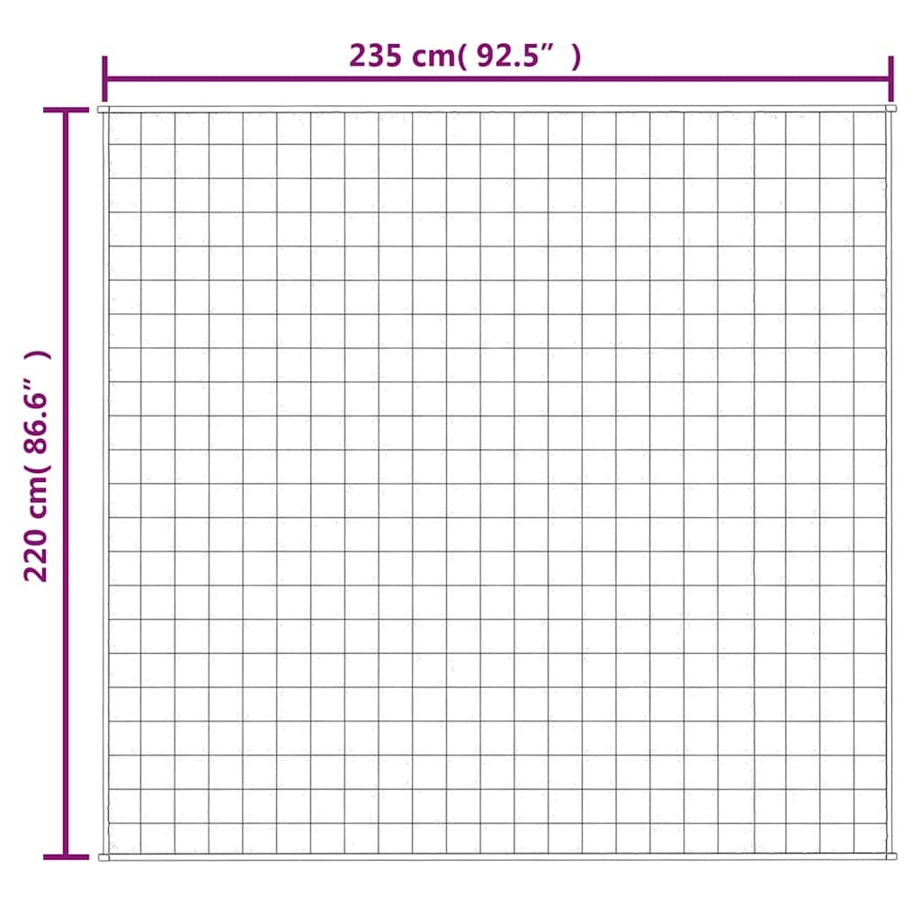 Coperta Ponderata Crema Chiaro 220x235 cm 15 kg Tessuto