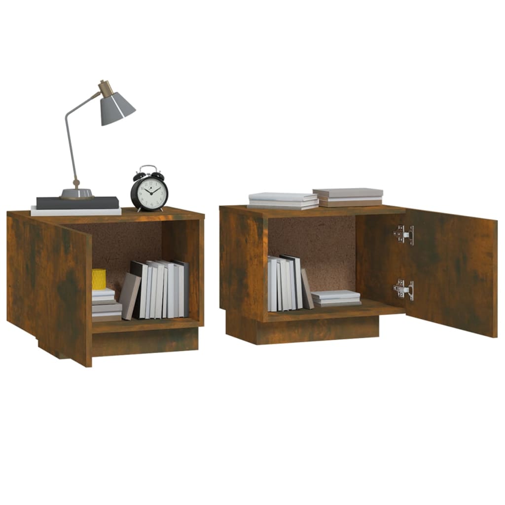 Comodino Rovere Fumo 100x35x40 cm Legno Multistrato | homemem39