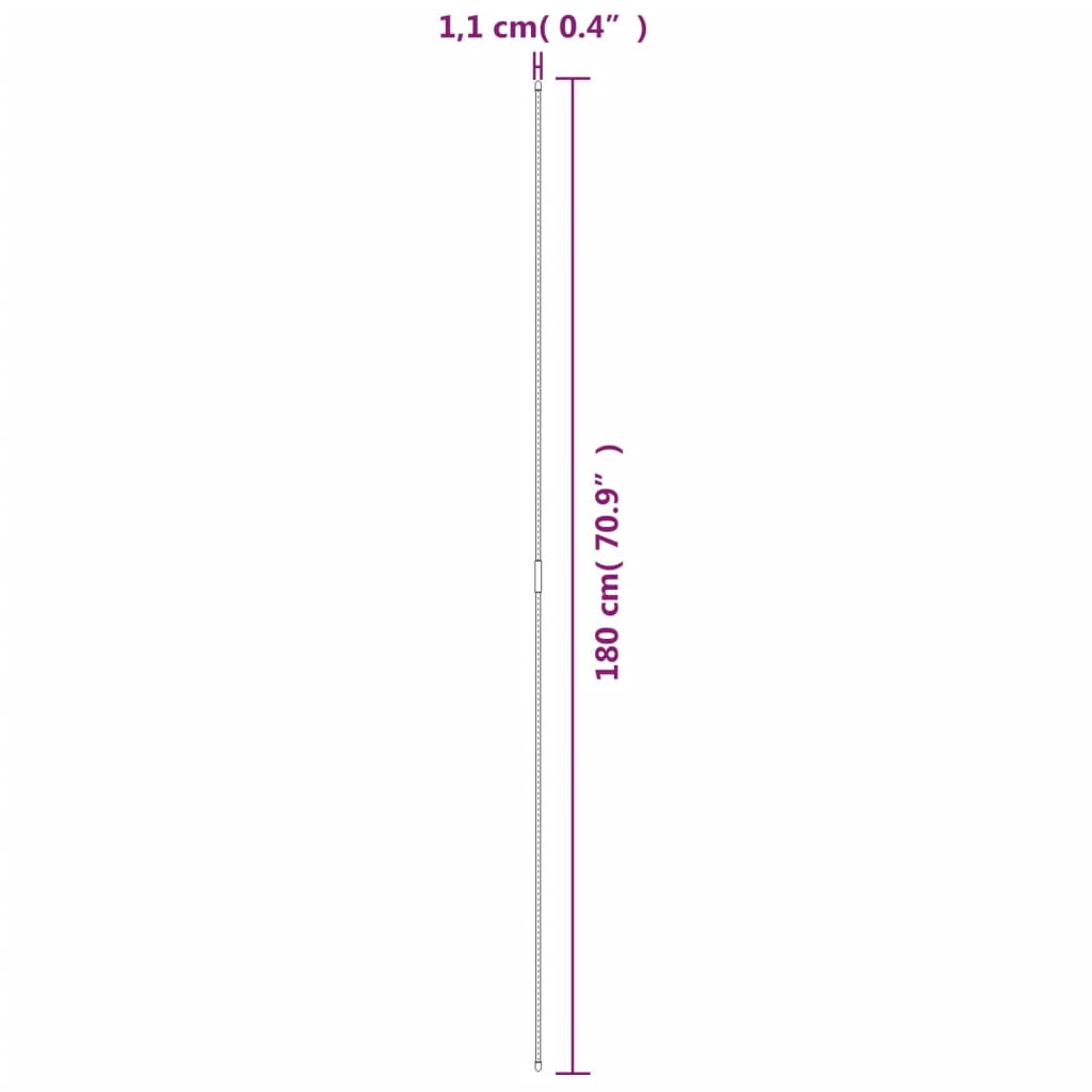 Supporti per Piante da Giardino 30 pz Verde 180 cm Acciaio | homemem39